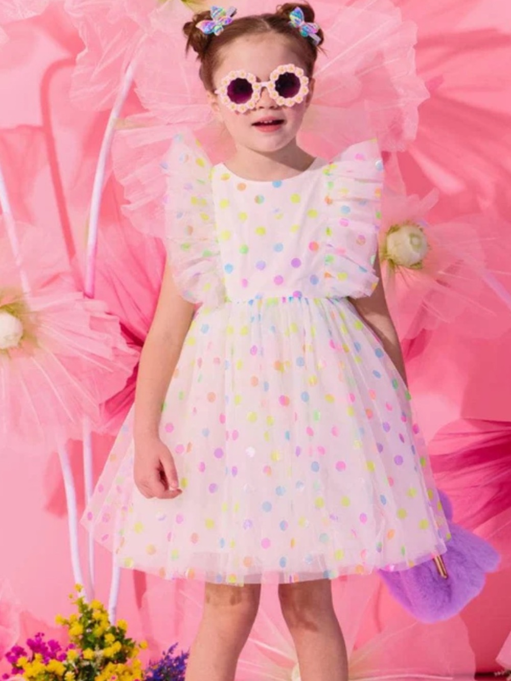 Absolutely stunning girls rainbow tulle dress